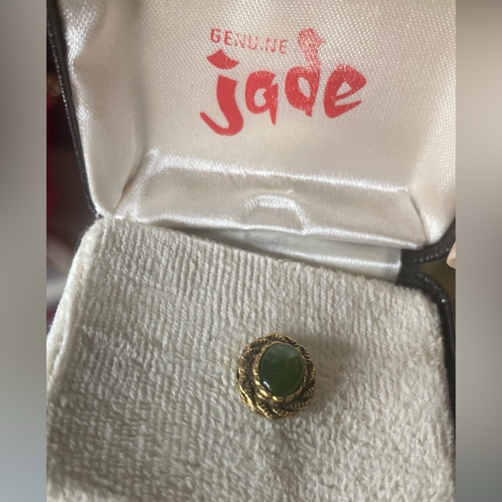 Jade tie tac‎ - men’s green jade Stone business casual accessory